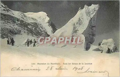 Cartes postales Ascension du Montblanc Dans les Seracs de la Jonction