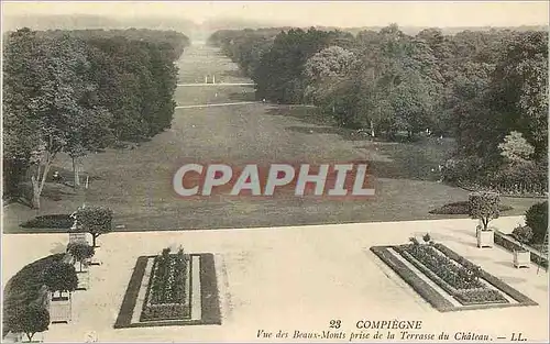 Ansichtskarte AK Compiegne Vue des Beaux Monts Prise de la Terrasse du Chateau