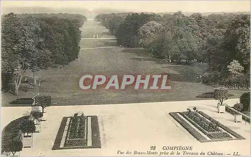 Cartes postales Compiegne Vue des Beaux Monts Prise de la Terrasse du Chateau