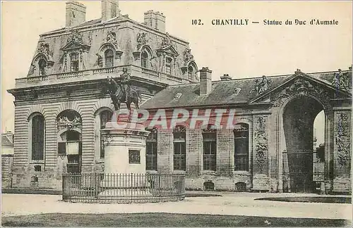Cartes postales Chantilly Statue du Duc d'Aumale