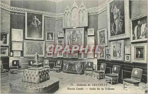 Cartes postales Chateau de Chantilly Musee Conde Salle de la Tribune