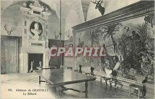Cartes postales Chateau de Chantilly Le Billard