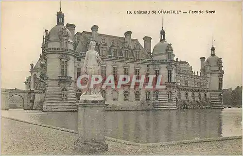 Cartes postales Chateau de Chantilly Facade Nord