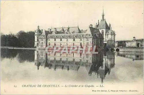 Ansichtskarte AK Chateau de Chantilly Le Cabinet et la Chapelle