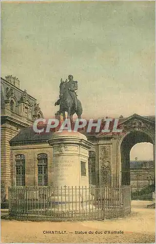 Cartes postales Chantilly Statue du Duc d'Aumale (carte toilee)