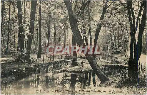 Cartes postales Bois de Vincennes L'Ile de Bon Repos