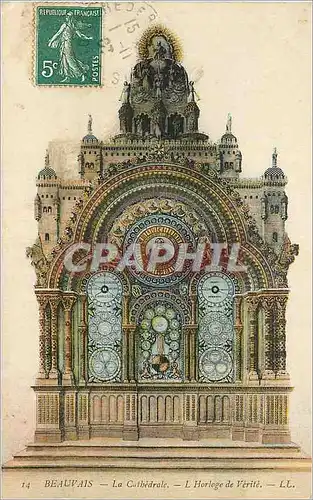 Cartes postales Beauvais La Cathedrale L'Horloge de Verite