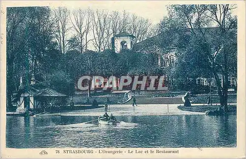 Cartes postales Strasbourg L'Orangerie Le Lac et le Restaurant
