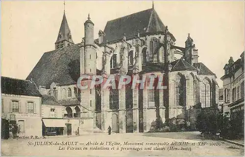Cartes postales St Julien du Sault Abside de l'Eglise Monument Remarquable des XIIIe Et XIVe Siecles