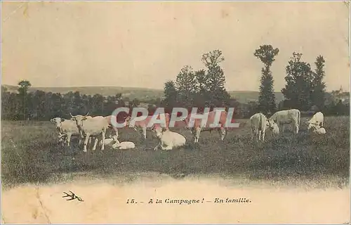 Ansichtskarte AK A la Campagne En Famille Vaches