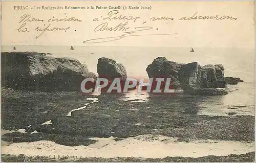 Cartes postales Piriac Les Rochers des Baionnettes a la Pointe Castelli (a Maree Basse)