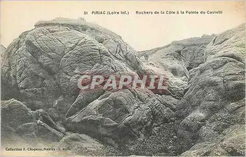 Cartes postales Piriac (Loire Inf) Rochers de la Cote a la Pointe du Castelli