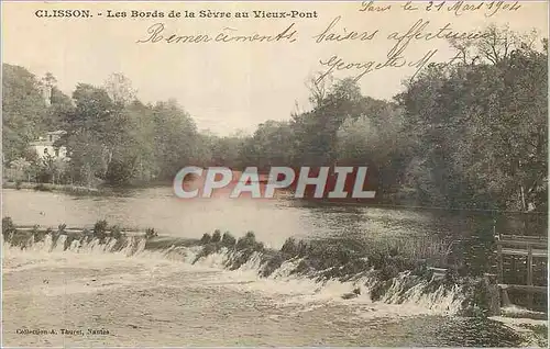 Ansichtskarte AK Clisson Les Bords de la Sevre au Vieux Pont