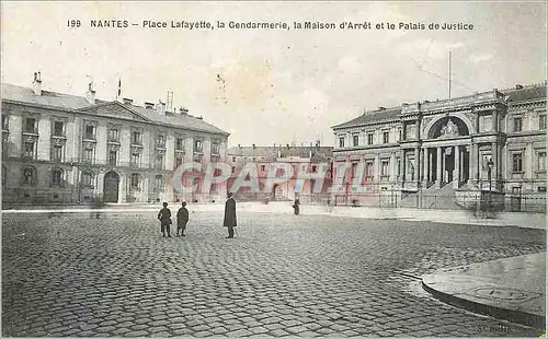 Ansichtskarte AK Nantes Place Lafayette La Genarmerie La Maison d'Arrret et Le Palais de Justice