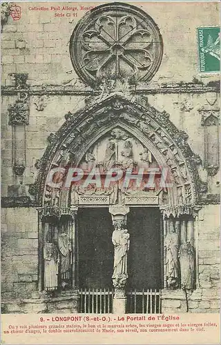 Cartes postales Longpont (S et O) Le Portail de L'Eglise