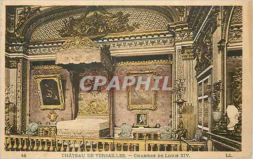 Cartes postales Chateau de Versailles Chambre de Louis XIV