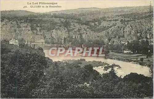 Cartes postales Le Lot Pittoresque Gluges vu de Montvalent
