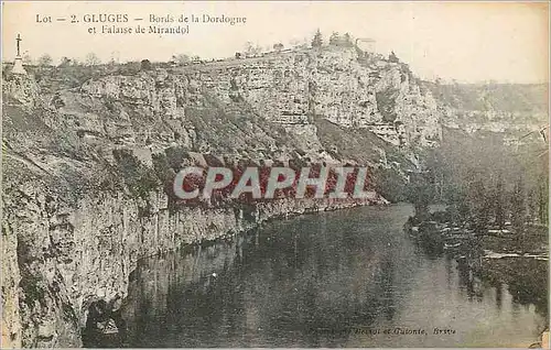 Ansichtskarte AK Gluges Bords de la Dordogne et Falaise de Mirandol