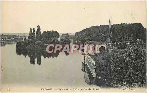 Cartes postales Vernon Vue Sur la Saine Prise du Pont