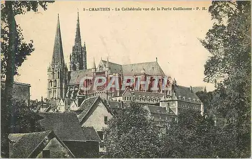 Ansichtskarte AK Chartres La Cathedrale Vue de la Porte Guillaume