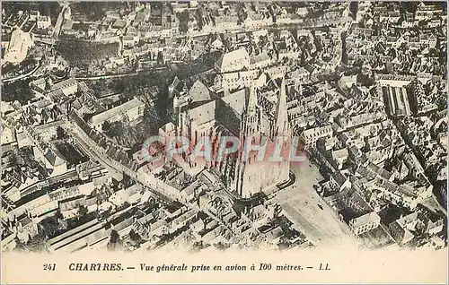 Cartes postales Chartres vue Generale prise en Avion a 100 Metres