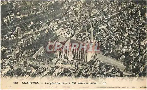 Cartes postales Chartres vue Generale prise en Avion a 100 Metres