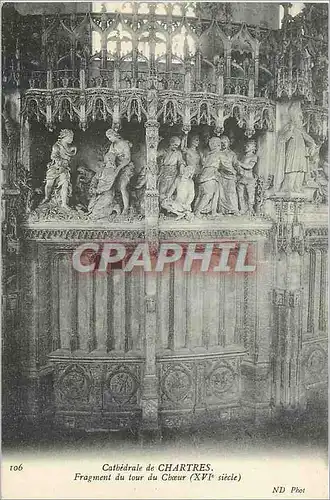 Cartes postales Cathedrale de Chartres Fragement du Tour du Choeur (XVIe Siecle)