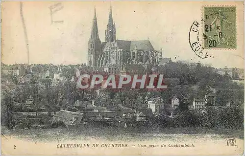 Ansichtskarte AK Cathedrale de Chartres Vue Prise de Cachembach