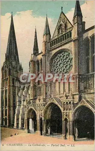 Ansichtskarte AK Chartres La Cathedrale Portail sud