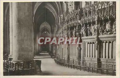 Ansichtskarte AK La Douce France Chartres Interieur de la Cathedrale Le Deambulatoire