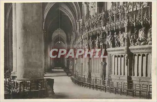 Cartes postales La Douce France Chartres Interieur de la Cathedrale Le Deambulatoire