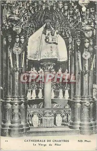 Ansichtskarte AK Cathedrale de Chartres La Vierge du Pilier