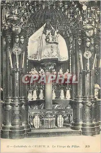 Ansichtskarte AK Cathedrale de Chartres La Vierge du Pilier