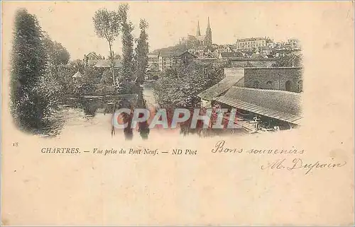 Ansichtskarte AK Chartres Vue Prise du Pont Neuf Lavoir (carte 1900)