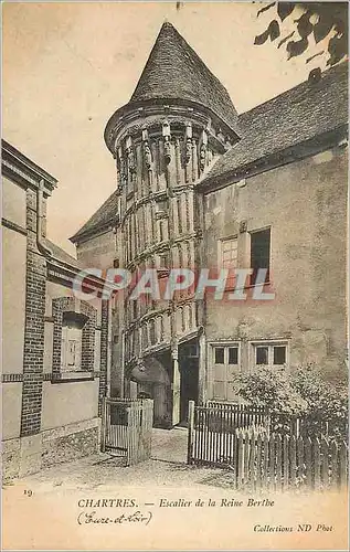 Cartes postales Chartres Escalier de la Reine Berthe