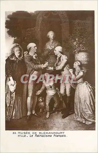 Cartes postales Musee de Blerancourt Wille Le Patriotisme Francais