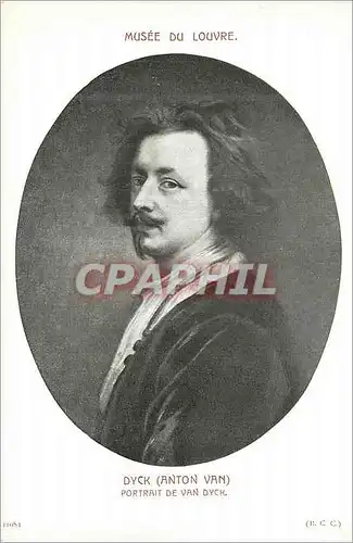 Cartes postales Musee du Louvre Dyck (ANton Van) Portrait de Van Dyck