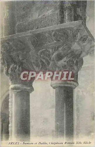 Cartes postales Arles Samson et Dalida Chapiteau Roman XIIe Siecle