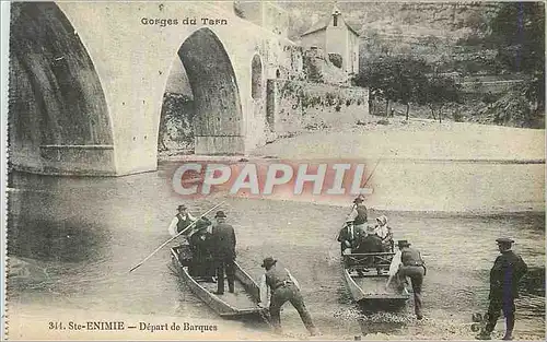 Ansichtskarte AK Gorges du Tarn Sainte Enimie Depart de Barques