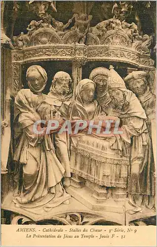 Cartes postales Amiens Cathedrale Stalles du Choeur la Presentation de Jesus au Temple