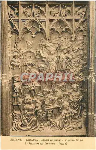 Cartes postales Amiens Cathedrale Stalles du Choeur la Massacre des Innoncents