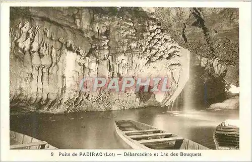 Cartes postales Puits de Padirac (Lot) Debarcadere et Lac des Bouquets