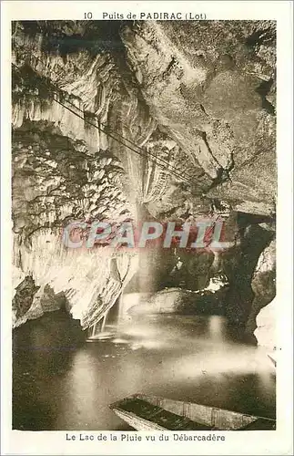 Ansichtskarte AK Puits de Padirac (Lot) le Lac de la Pluie vu du Debarcadere