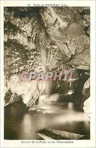 Cartes postales Puits de Padirac (Lot) le Lac de la Pluie vu du Debarcadere