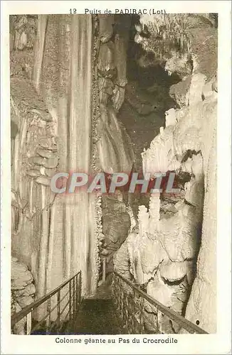 Cartes postales Puits de Padirac (Lot) Colonne Geante au Pas du Crocodile