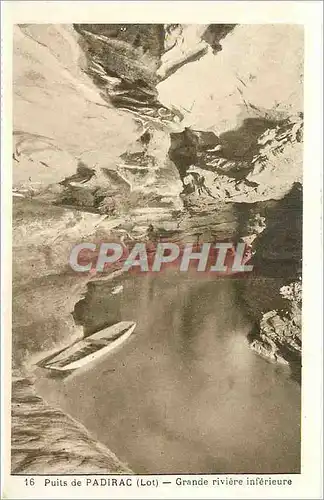 Cartes postales Puits de Padirac (Lot) Grande Riviere Inferieure