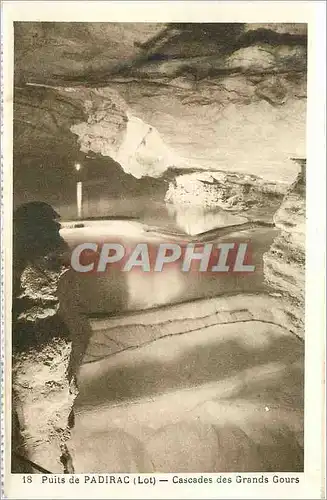 Cartes postales Puits de Padirac (Lot) Cascades des Grands Gours