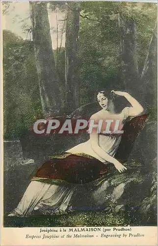Cartes postales Josephine a la Malmaison (par Prudhon)