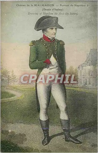 Ansichtskarte AK Chateau de la Malmaison  Portrait de Napoleon 1er (Dessin d'Isabey)