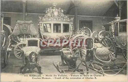 Cartes postales Versailles Musee des Voitures Voitures du Sacre de Charles X